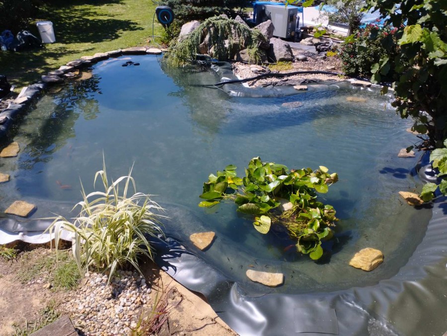 Rekonstrukce okrasného jezírka u Dobrovíze