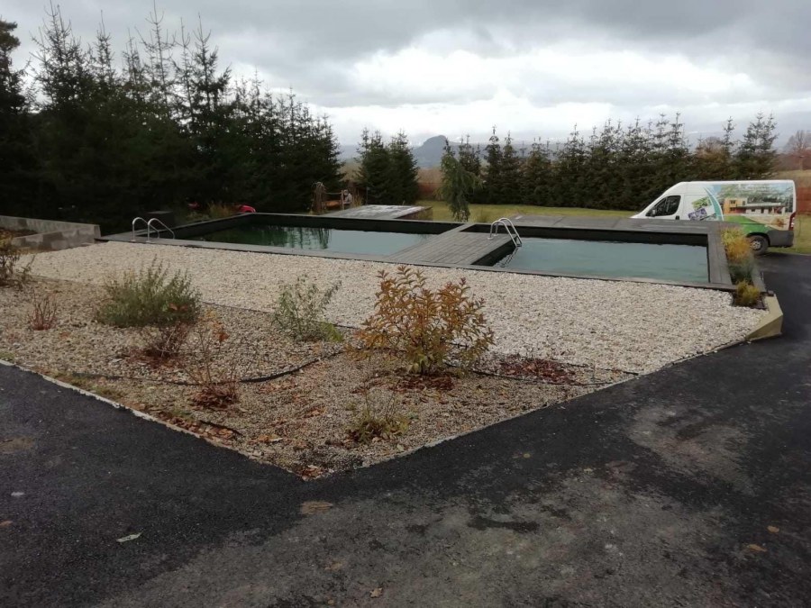 Stavba koupacích jezírek v Mukově