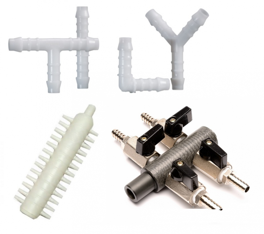 Rozdělovače, hadičky, spojky