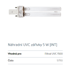 Oase Bitron PL-S 5W (náhradní zářivka)