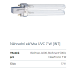 Oase Bitron PL-S 7W (náhradní zářivka)
