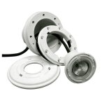 VA 50W bazénové podvodní světlo s hrncem a přírubou (pro fólii)