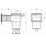 Skimmer 17,5 l standardní hrdlo - prodloužené(pro folii)