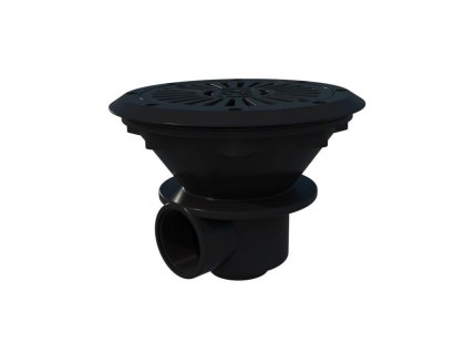 VA podlahová výpust, pro fólii, mosazné zástřiky M6 - tmavě šedá