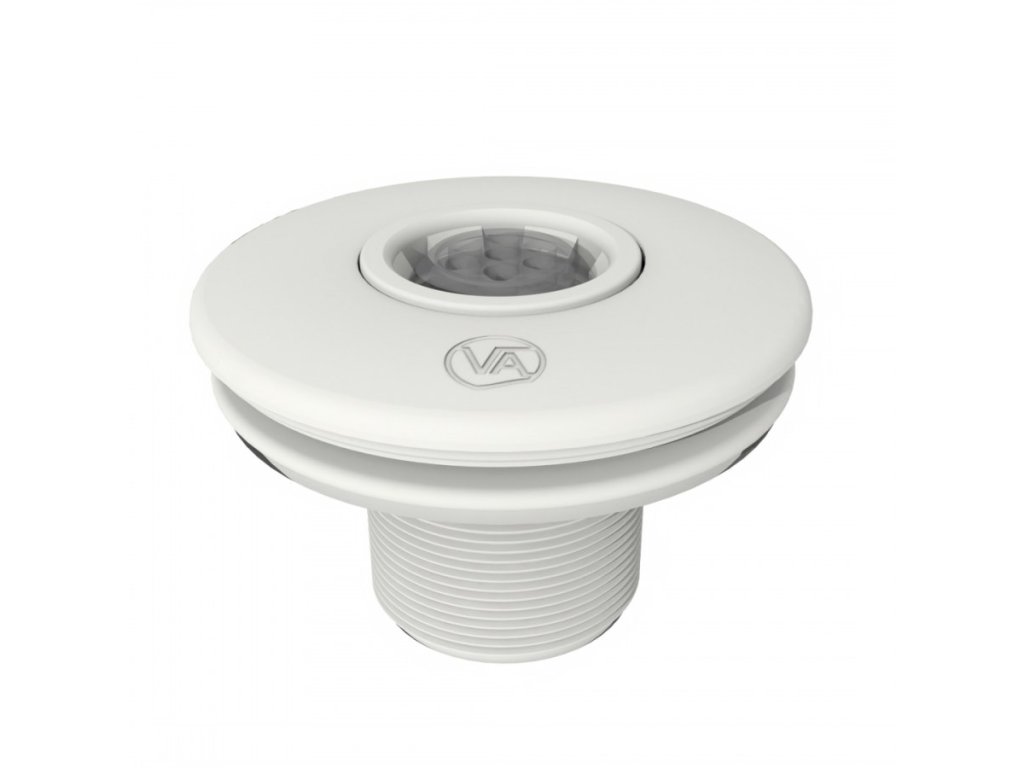 Tryskový set VA, s mosaznými zástřiky, pro fóliové bazény, připojení lepením 50 mm, bílá ABS