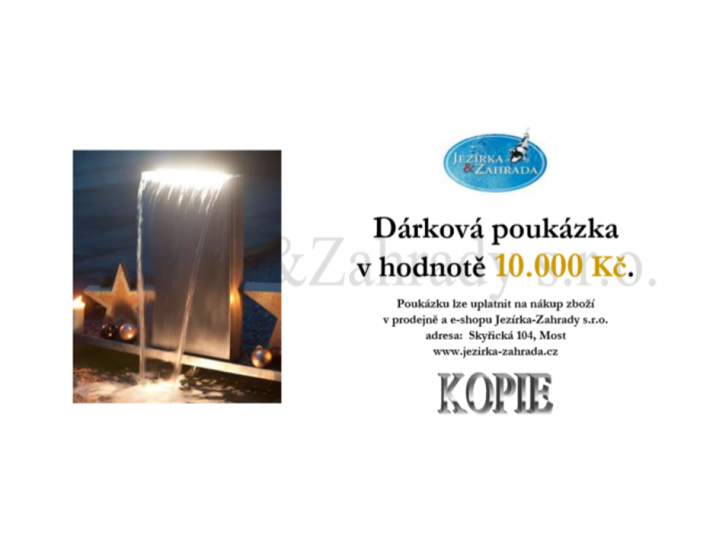 Dárková poukázka 10000 Kč