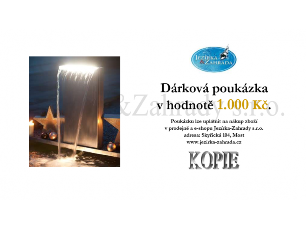 Dárková poukázka 1000 Kč