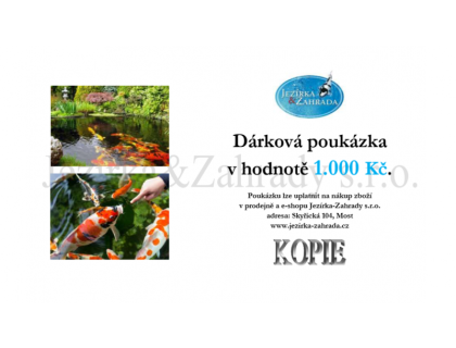 Dárková poukázka 1000 Kč