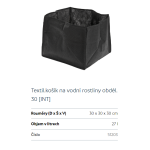 Oase košík textilní na vodní rostliny (30x30cm)