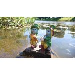 Vodník s hrníčkem sedící malý (polyresin)