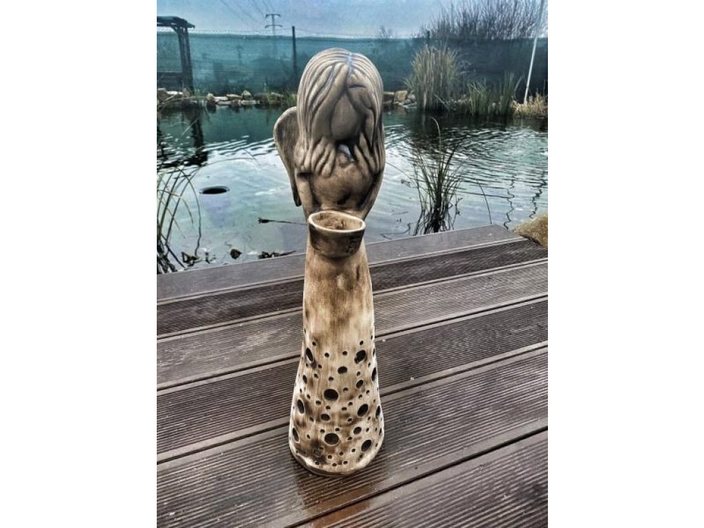 Anděl stojící střední (keramika)