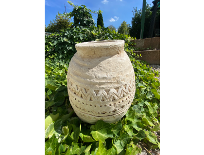 Amfora krémová se vzorem vyšší (magnesium)