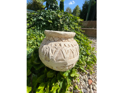 Amfora krémová se vzorem širší (magnesium)