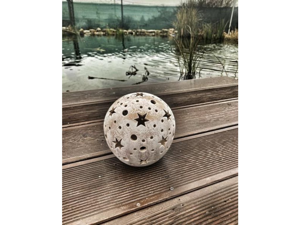 Svícen koule malá (keramika-ruční práce)