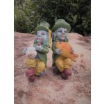 Vodník s kapříkem sedící malý (polyresin)