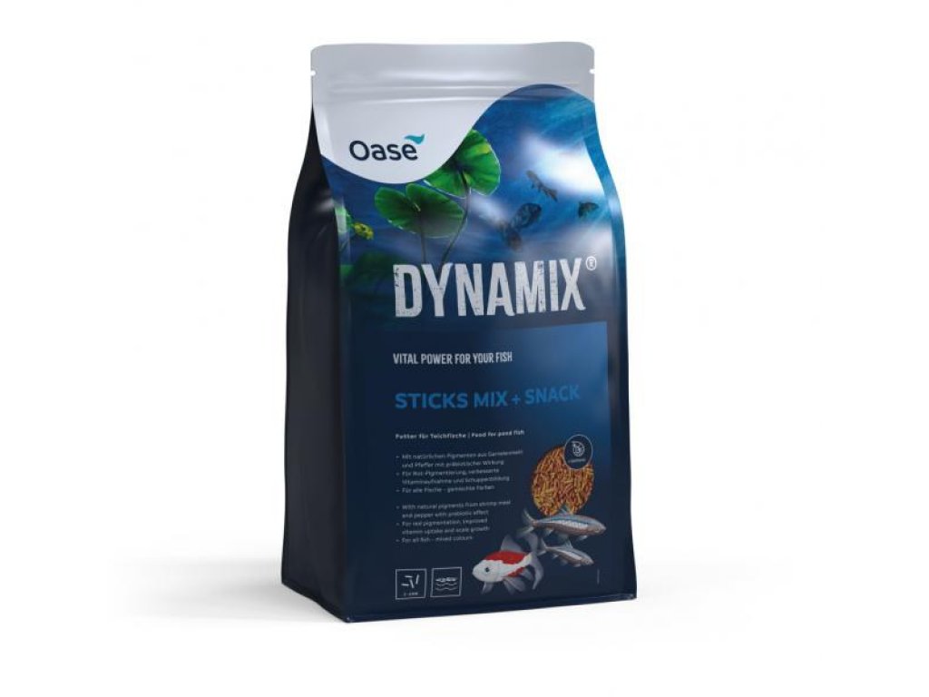 Oase DYNAMIX Sticks Mix+Snack krmivo na tvorbu šupin a vitalitu (20 l - 3/6mm)