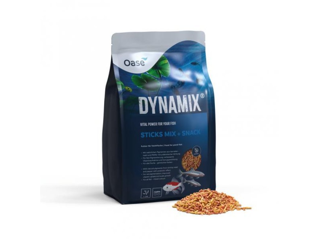 Oase DYNAMIX Sticks Mix+Snack krmivo na tvorbu šupin a vitalitu (8 l - 3/6mm)