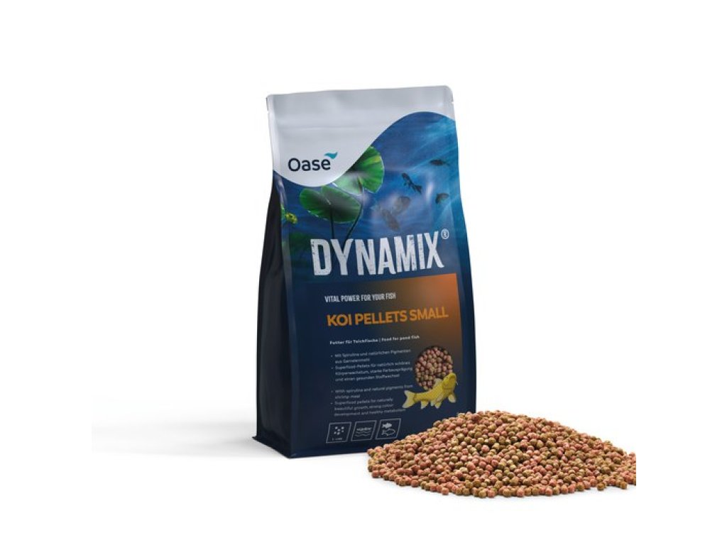 Oase DYNAMIX Pellets Small krmivo se spirulinou na růst a silnou imunitu pro menší ryby (1 l - 3/4mm)