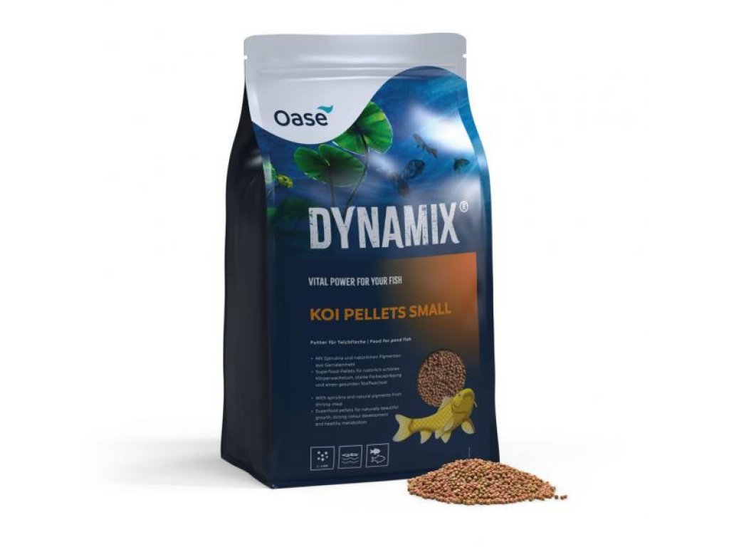 Oase DYNAMIX Pellets Small krmivo se spirulinou na růst a silnou imunitu pro menší ryby (20 l - 3/4mm)