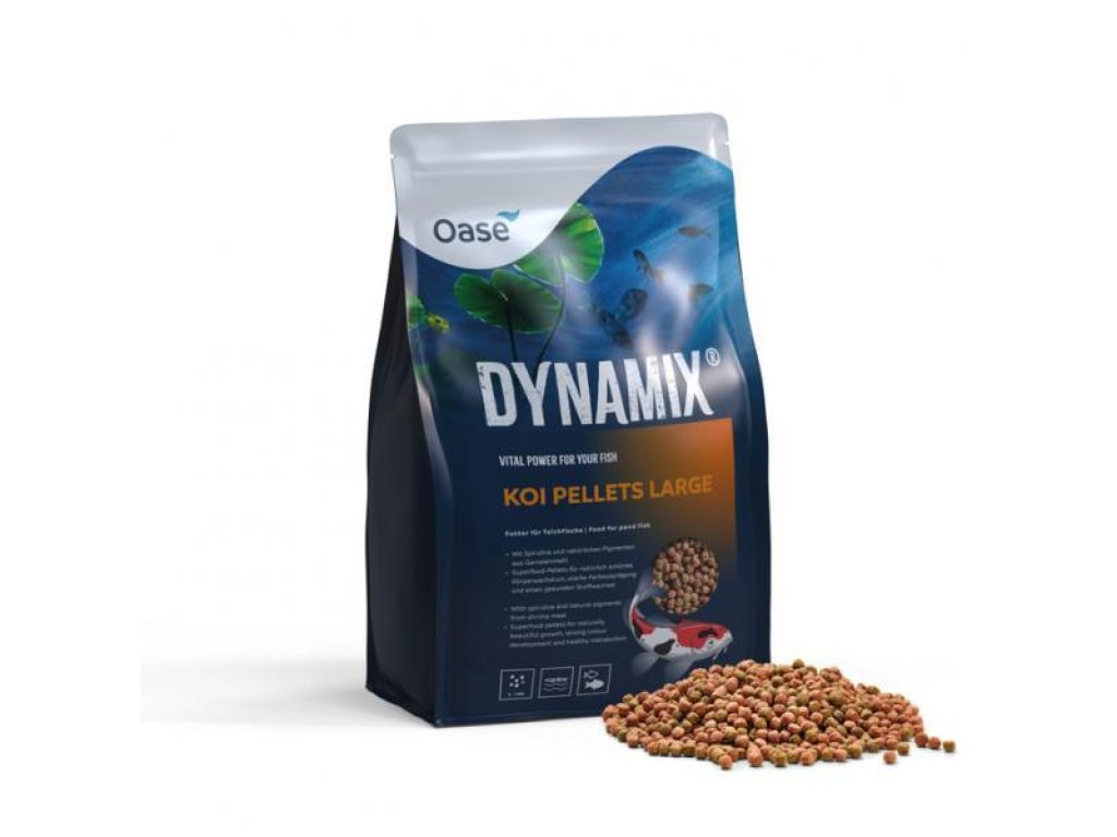 Oase DYNAMIX Pellets Large krmivo se spirulinou na růst a silnou imunitu pro větší ryby (4 l - 5/7mm)