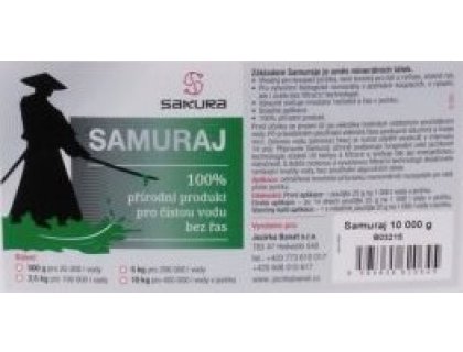 Samuraj - odstraňuje všechny druhy řas (2,5kg na 100m3)