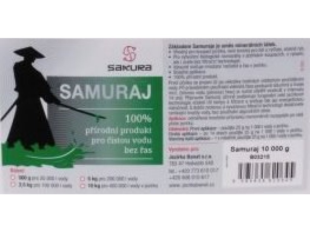 Samuraj - odstraňuje všechny druhy řas (1kg na 40m3)