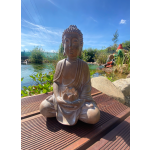 Buddha sedící menší světlý (polyston)