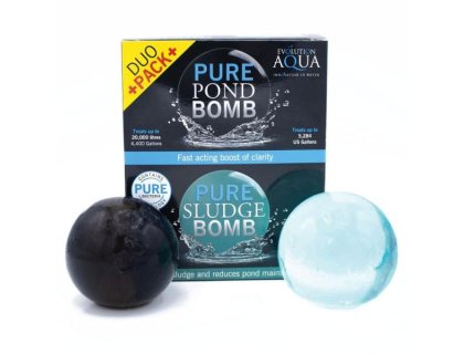 Evolution Aqua Duo Pack Pure Pond Bomb+Pure Sludge Bomb - startovací a čistící bakterie+odstraňují kal (1ks na 20m3)