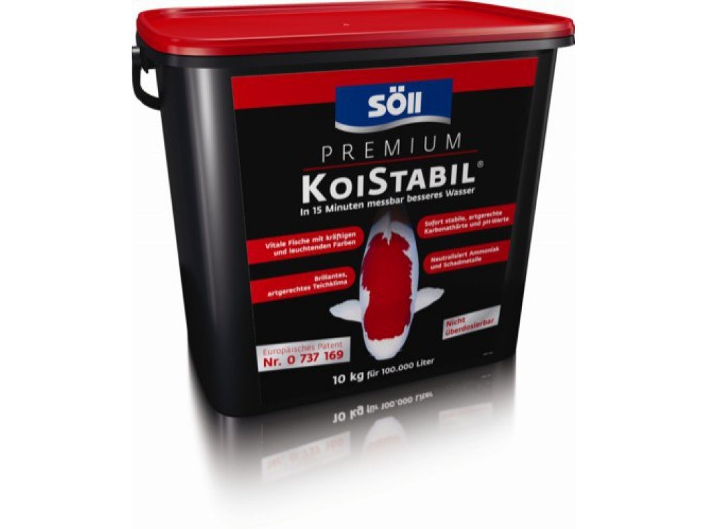 Söll KoiStabil - do 15 minut srovnání hodnot ve vodě (10kg na 100m3)