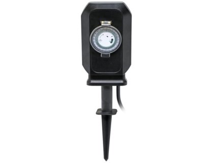 Zahradní sloupek (dvojnásobná zásuvka + časovač) NEW