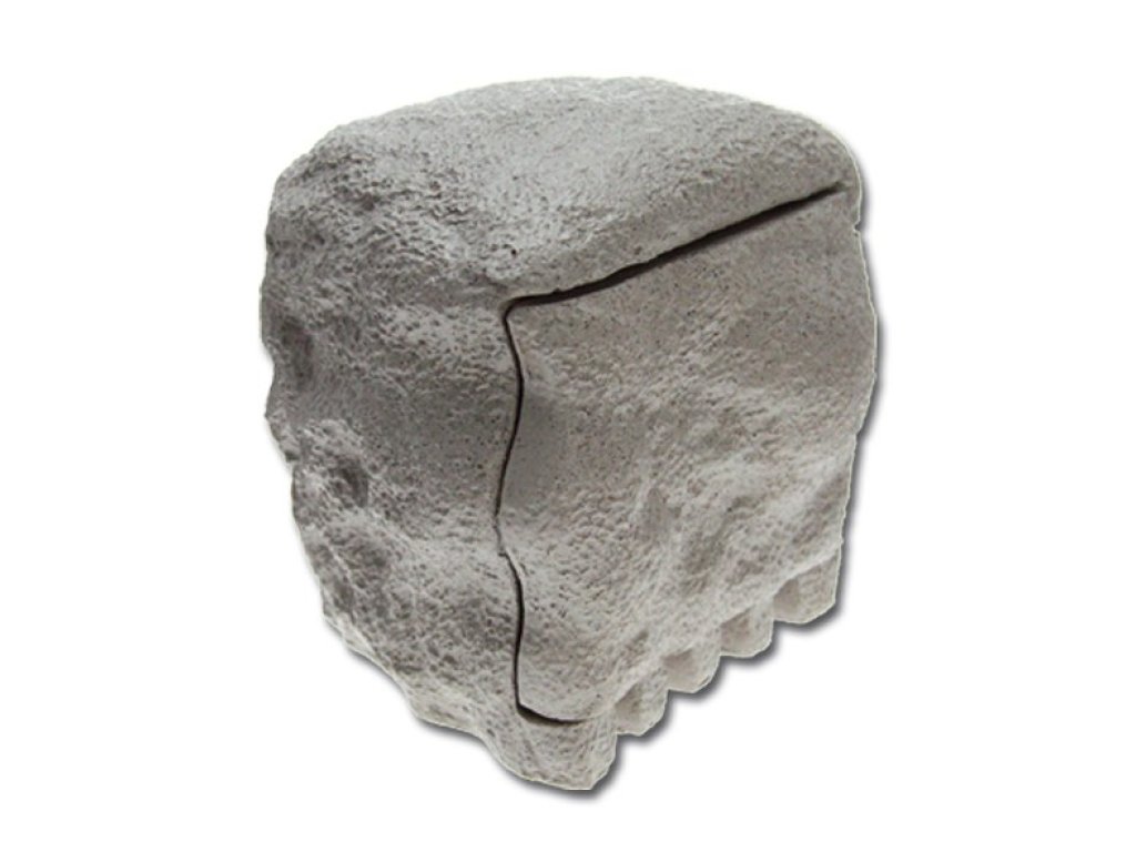 Zahradní sloupek v imitaci kamene (dvojnásobná zásuvka + časovač)