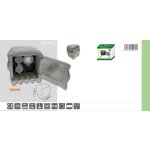 Zahradní sloupek v imitaci kamene (dvojnásobná zásuvka + časovač)