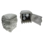 Zahradní sloupek v imitaci kamene (dvojnásobná zásuvka + časovač)