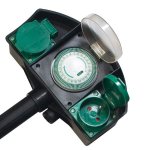 Zahradní sloupek (dvojnásobná zásuvka + časovač)