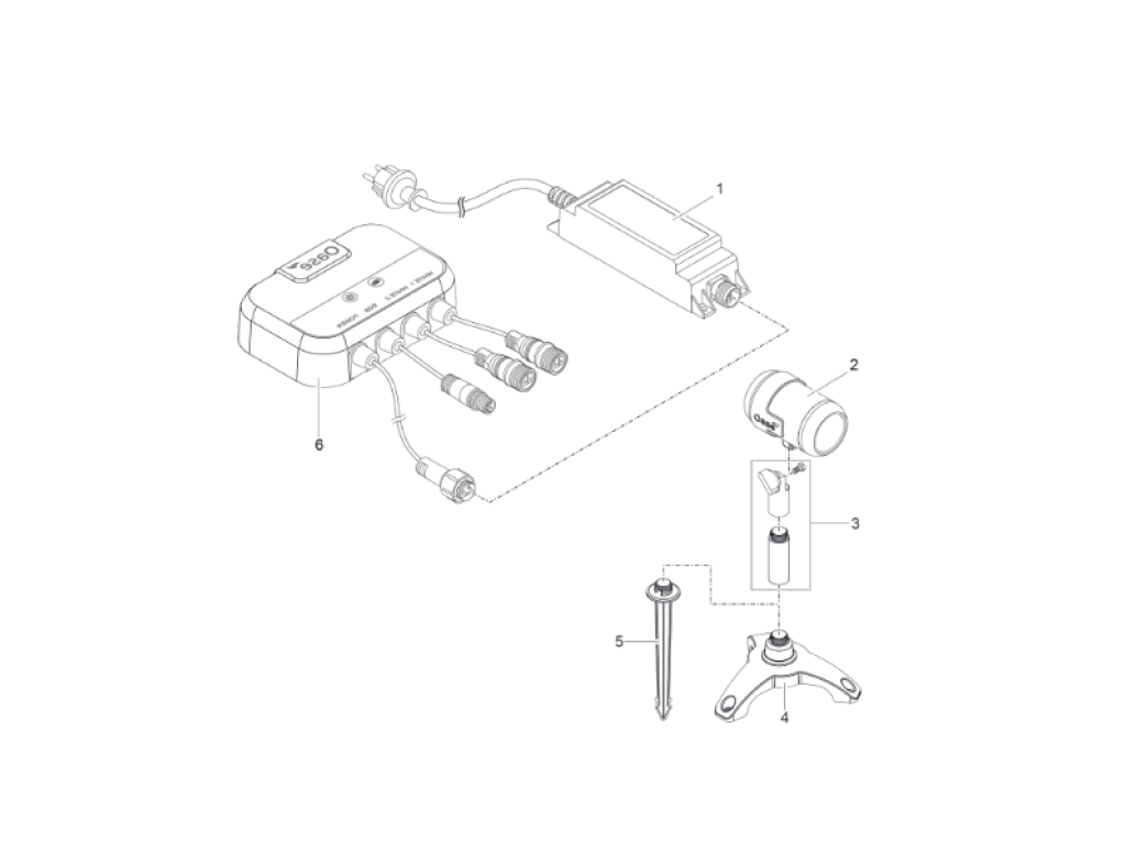 Oase LunAqua Connect W Outlet Ext. Cable (kabel k jezírkovým světlům 10m-4 pin)