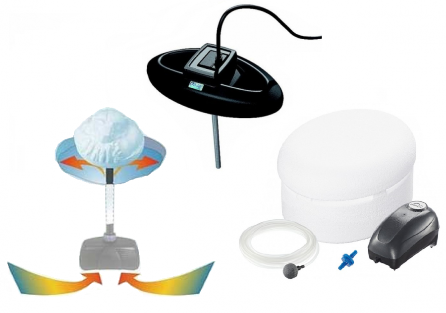 Topná tělesa + plovák proti zamrznutí