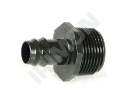 Závitový přechod nástrčný 16 mm x 1/2" vnější závit, ABS