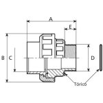 PVC šroubení 63mm x 2" ext. s o-kroužkem (zesílené)