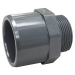 PVC přechodový nipl 75-63mm x 1½" ext.