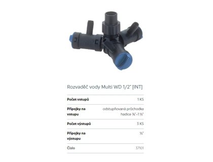 Oase MULTI WD ½“ hadicový rozdělovač (19/25/32/38mm)