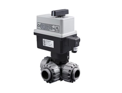 PVC Kulový el. třícestný ventil 50 mm CH-L (nové FIP-L)