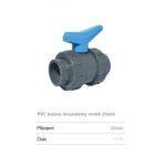 PVC kulový dvoucestný ventil (25mm)