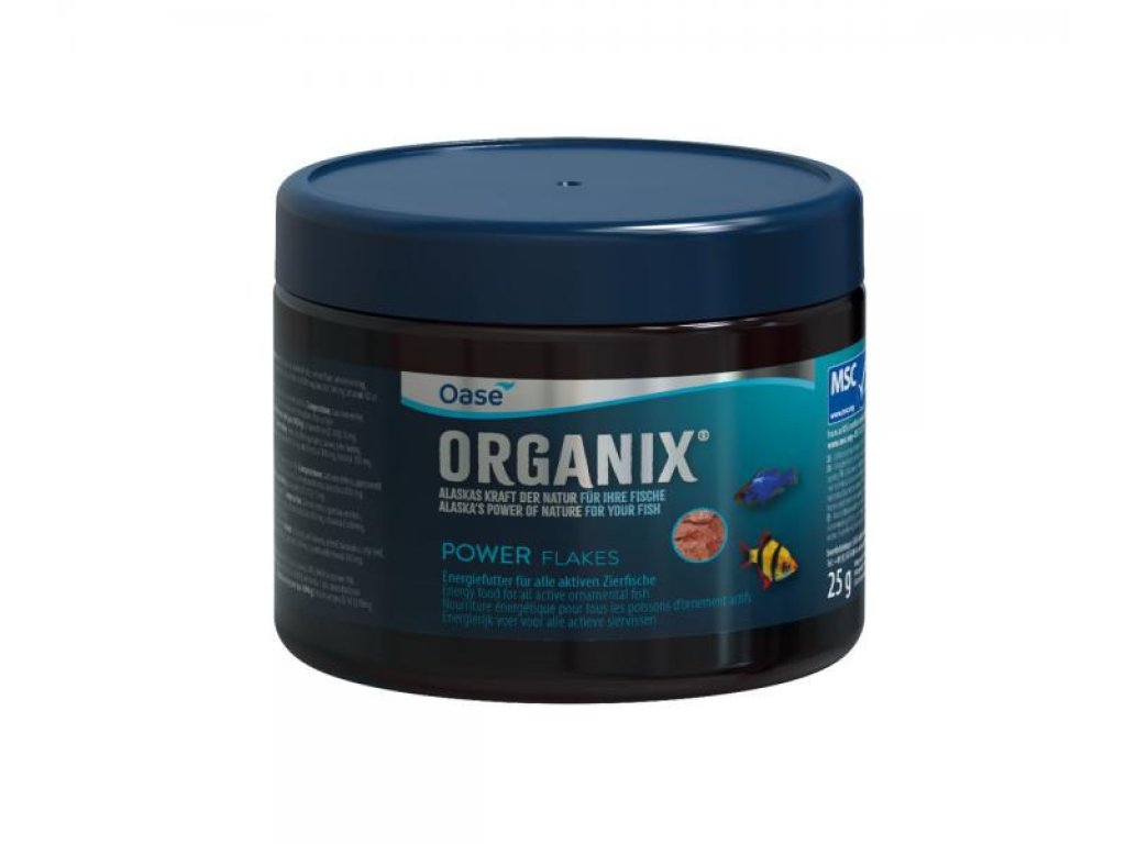 Oase ORGANIX Power Flakes akvarijní krmivo pro býložravé ryby 150ml