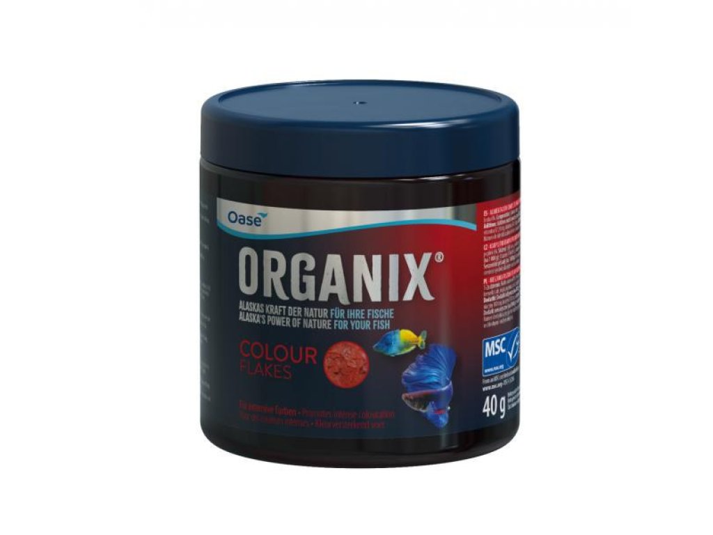 Oase ORGANIX Colour Flakes akvarijní krmivo pro vybarvení ryb 250ml
