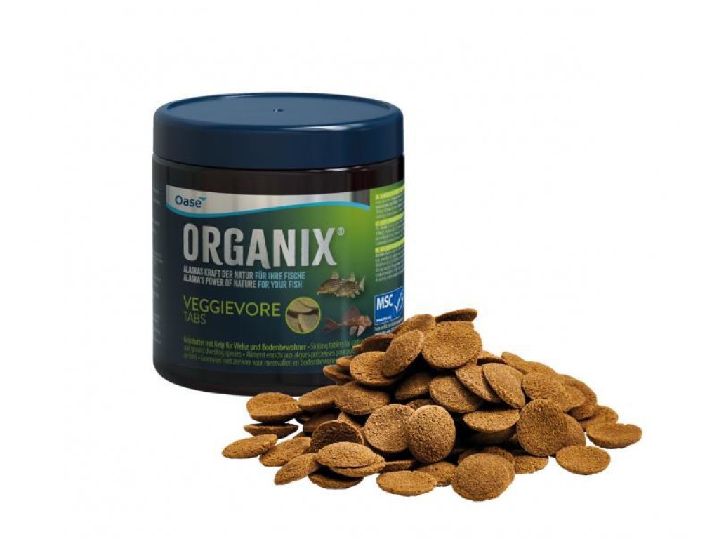 Oase ORGANIX Veggievore Tabs akvarijní krmivo pro býložravé ryby 250ml