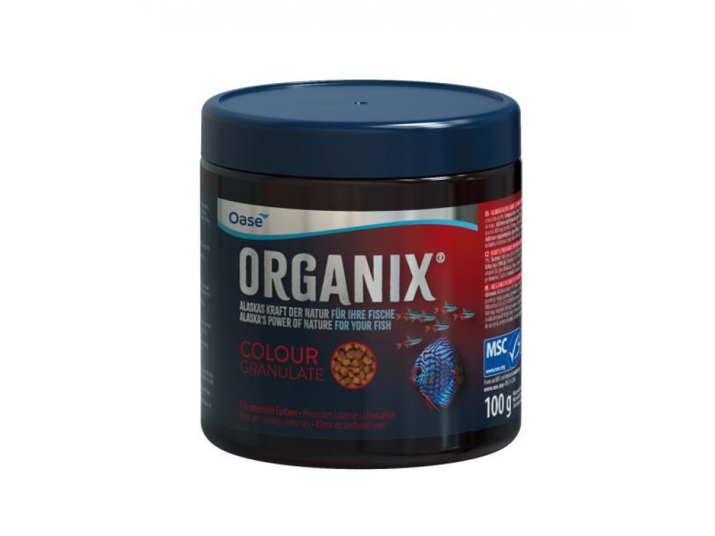 Oase ORGANIX Colour Granulate akvarijní krmivo pro vybarvení ryb 250ml