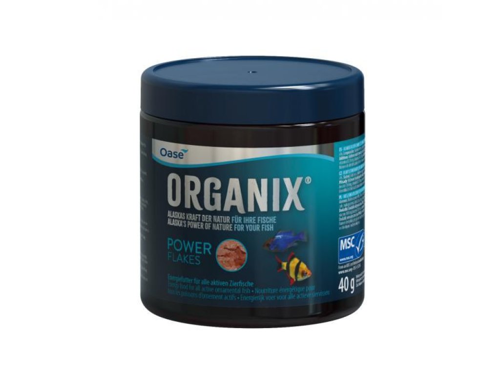 Oase ORGANIX Power Flakes akvarijní krmivo pro býložravé ryby 250ml