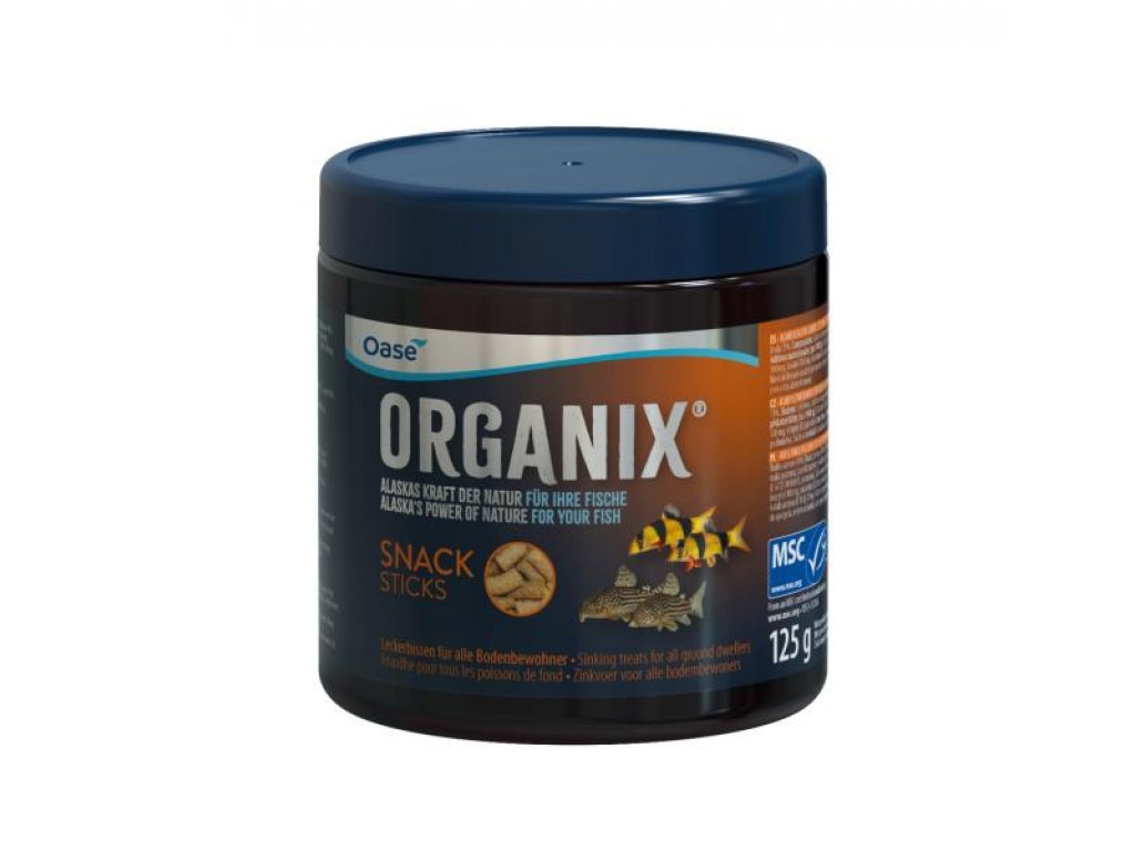 Oase ORGANIX Snack Sticks akvarijní krmivo pro dnové ryby 250ml