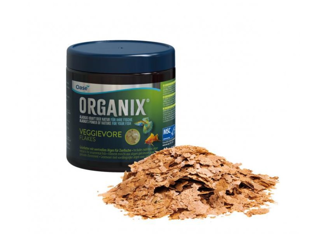 Oase ORGANIX Veggievore Flakes akvarijní krmivo pro býložravé ryby 250ml
