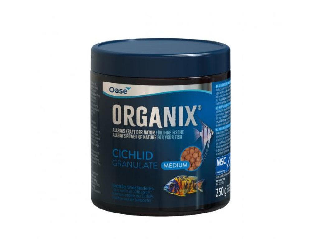 Oase ORGANIX Cichlid Granulate M akvarijní krmivo pro cihlidy a tlamovce 550ml